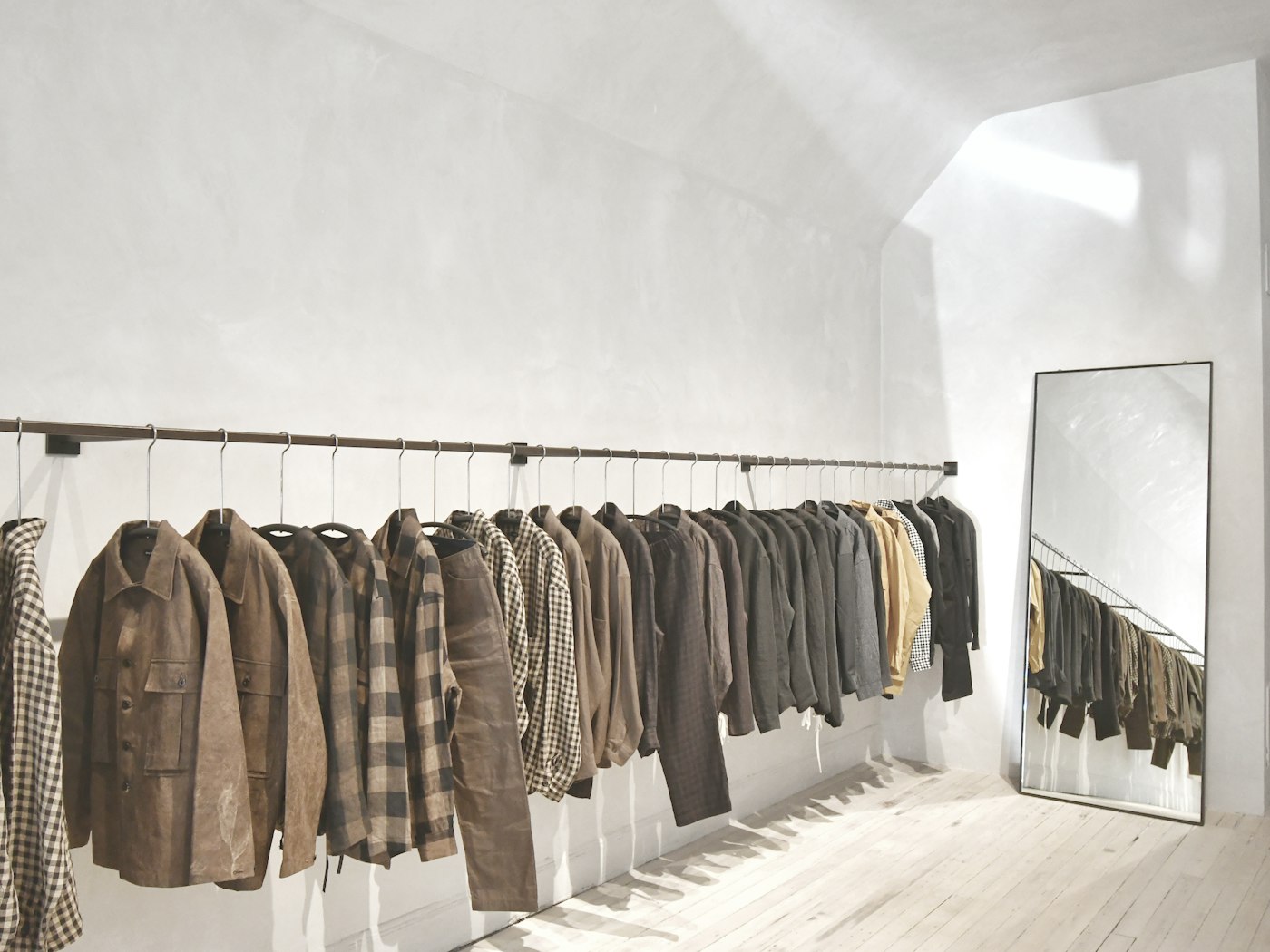 Selecting garments in a shop